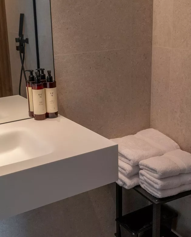 Badkamer met badlinnen
