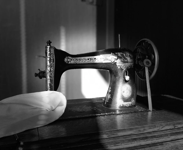 Oude singer stikmachine